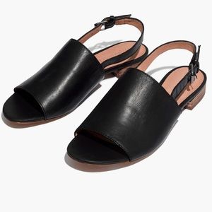 Madewell Leather Noelle Slingback Sandal Black